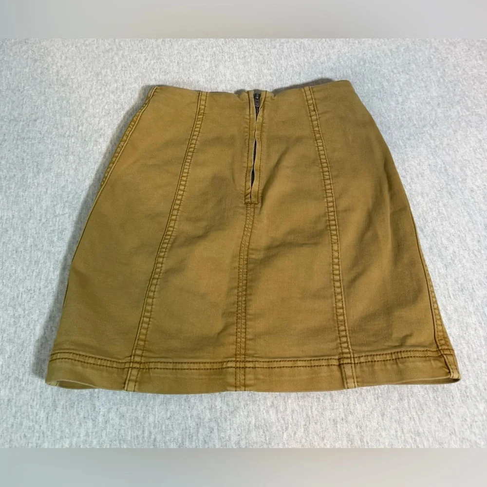 Free People Modern Femme‎ Denim Mini Skirt – Mustard 💛